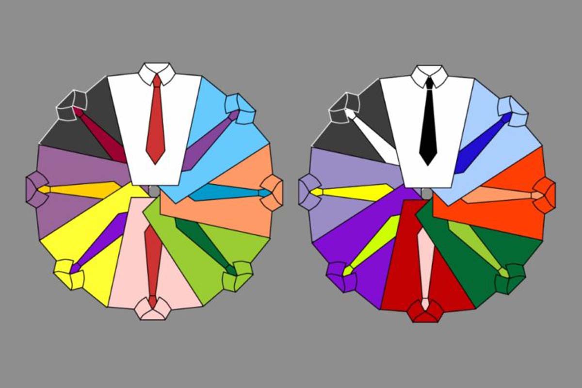 Сочетание цветов рубашки и галстука
